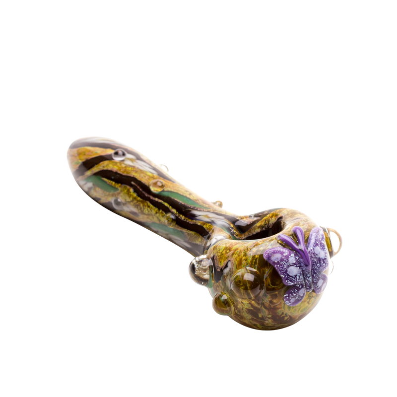 Empire Glassworks “Viola Butterfly” Glass Hand Pipe – 4″ – US-Made