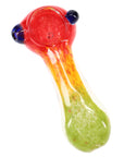 Rasta Frit Glass Spoon Pipe “Marley Marble” – 3½″ – Assorted Colors