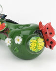 Empire Glassworks “Garden Critters” Glass Hand Pipe – 4½″ – US-Made