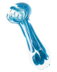 Clear Squiggle Stripe Spoon Pipe “Candy Drip” – 3½″ – Assorted Colors