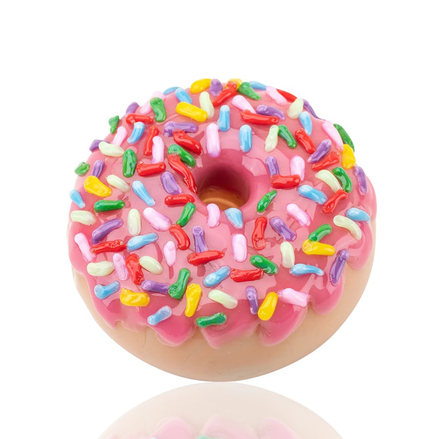 Empire Glassworks “Pink Sprinkle Donut” Glass Hand Pipe – 2½″ – US-Made