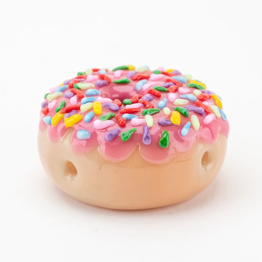 Empire Glassworks “Pink Sprinkle Donut” Glass Hand Pipe – 2½″ – US-Made