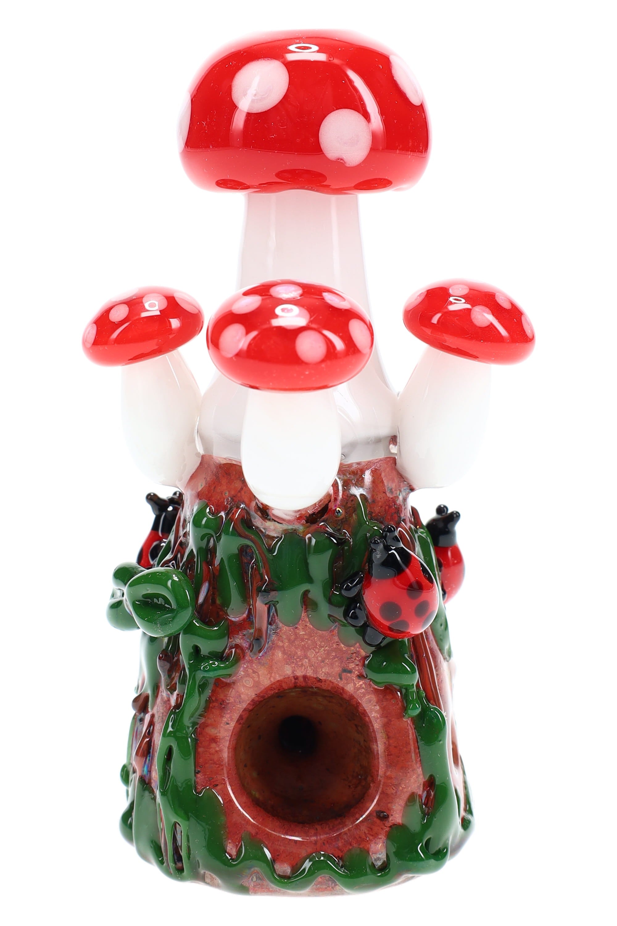 Empire Glassworks “Mushrooms” Glass Hand Pipe – 4″ – US-Made