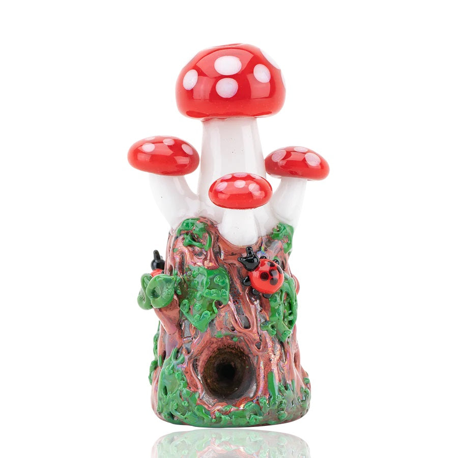 Empire Glassworks “Mushrooms” Glass Hand Pipe – 4″ – US-Made