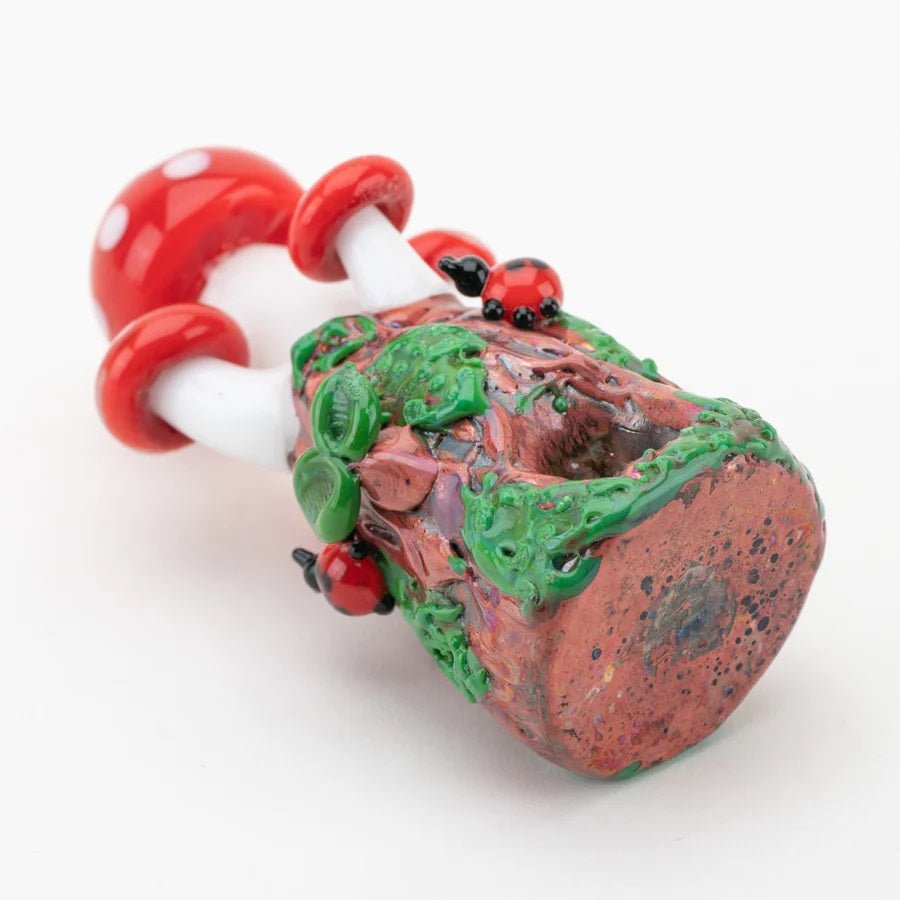 Empire Glassworks “Mushrooms” Glass Hand Pipe – 4″ – US-Made
