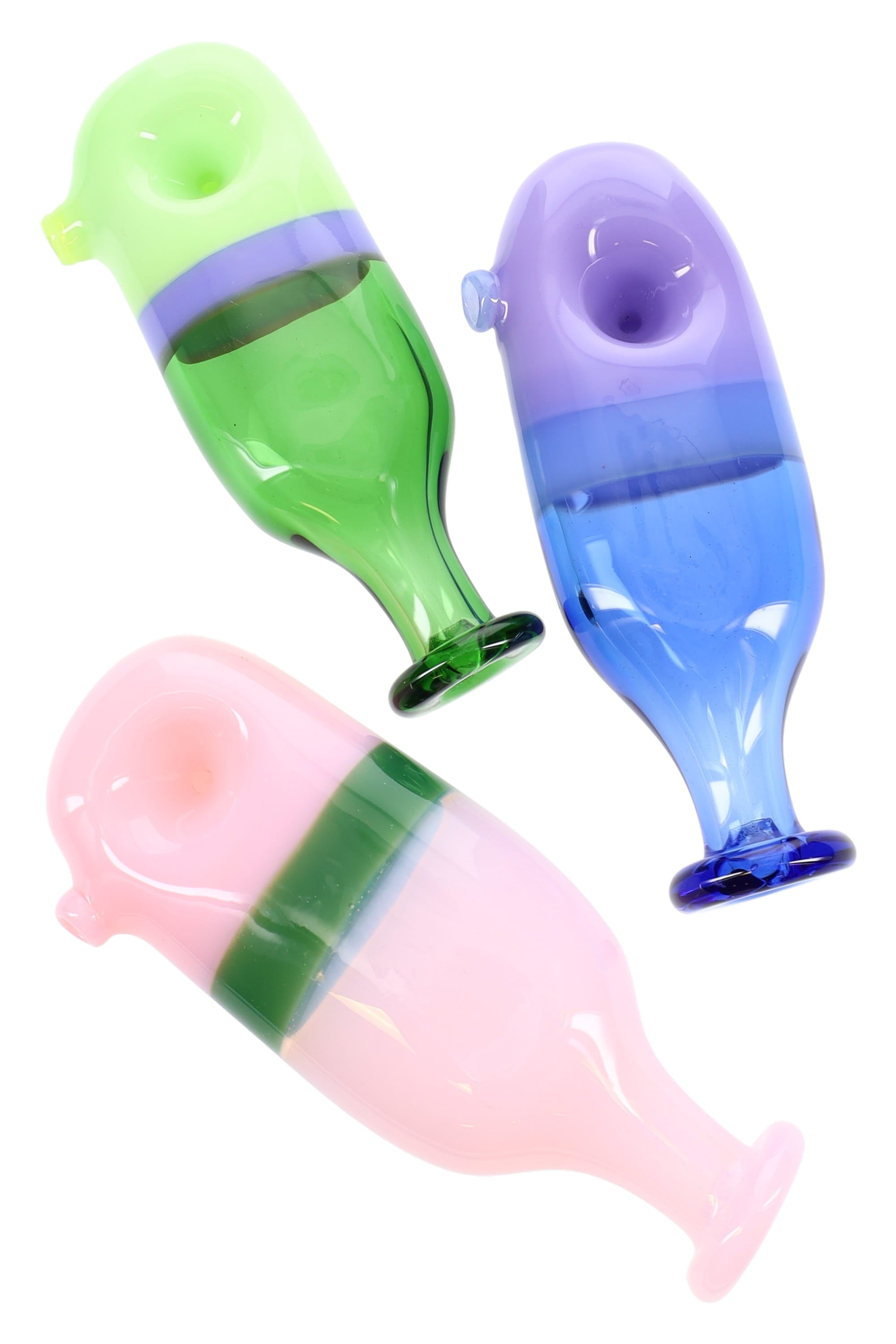 Glass Flask Spoon Pipe “Neon Lab” – 5″ – Assorted Colors