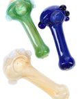 Silver Fumed Honeycomb Bowl Glass Spoon “Beehive Glow” – 5″ – Assorted Colors