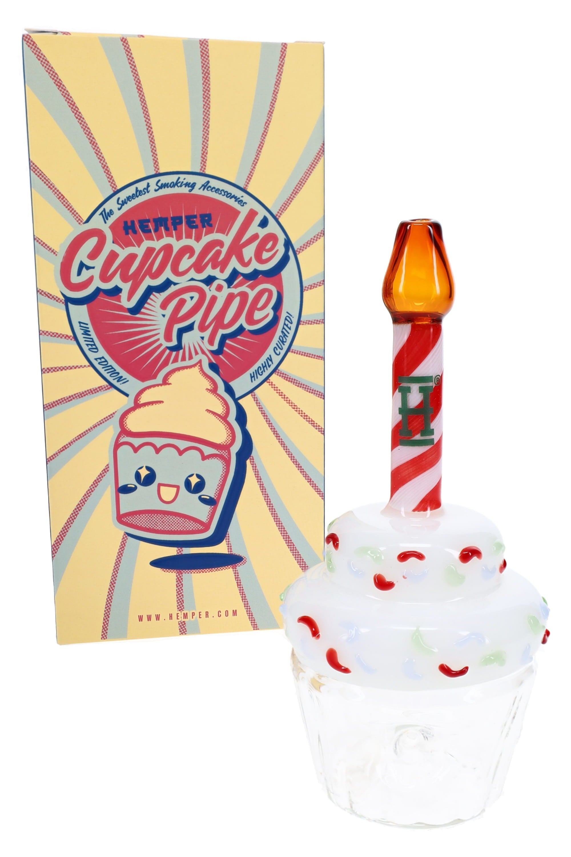 Hemper Cupcake Glass Hand Pipe – 6″