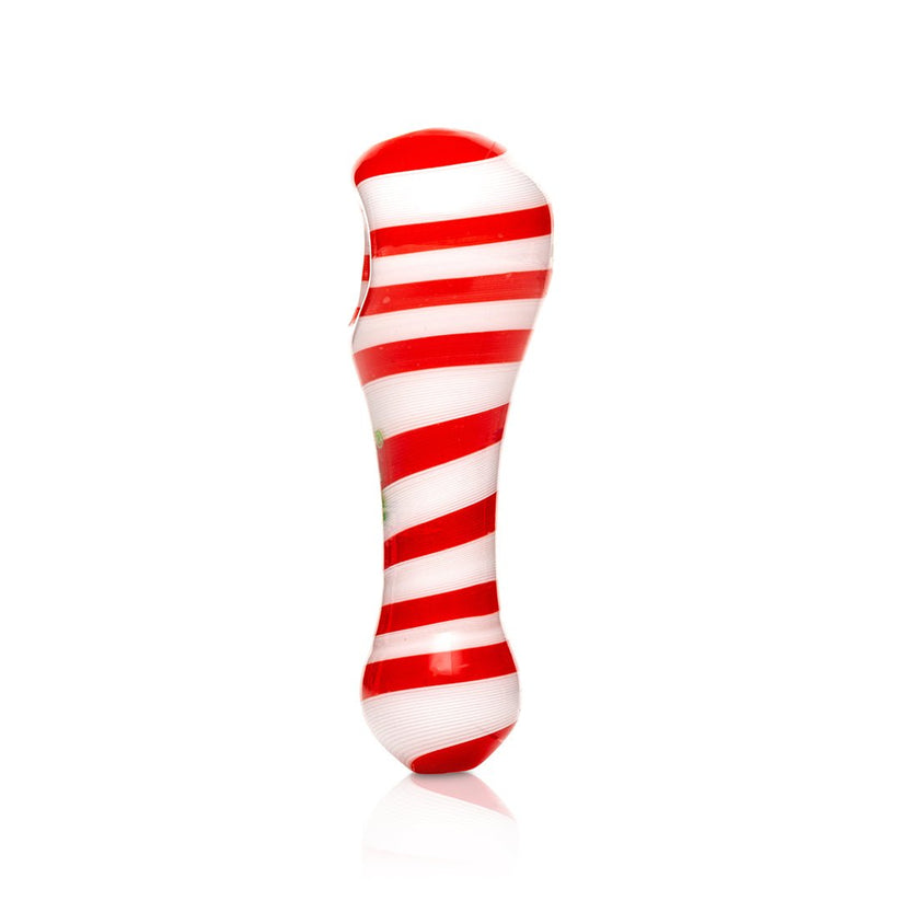 Hemper Candy Cane Glass Hand Pipe – 3″