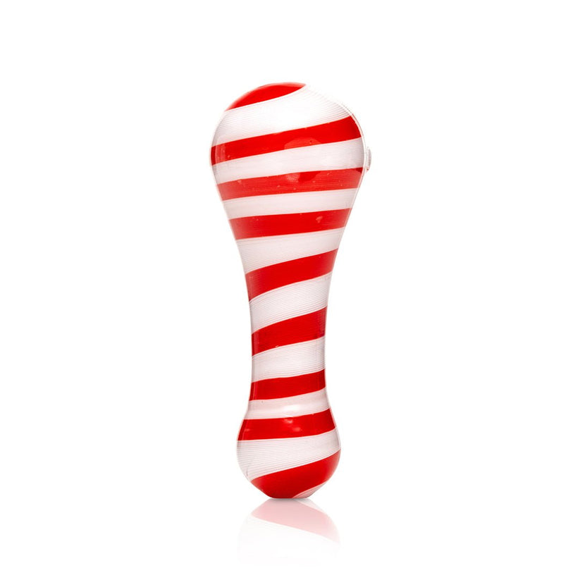Hemper Candy Cane Glass Hand Pipe – 3″
