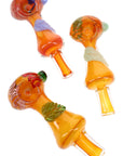 Gold Fumed Leaf Spoon Pipe “Leaf Luster” – 5″ – Assorted Colors