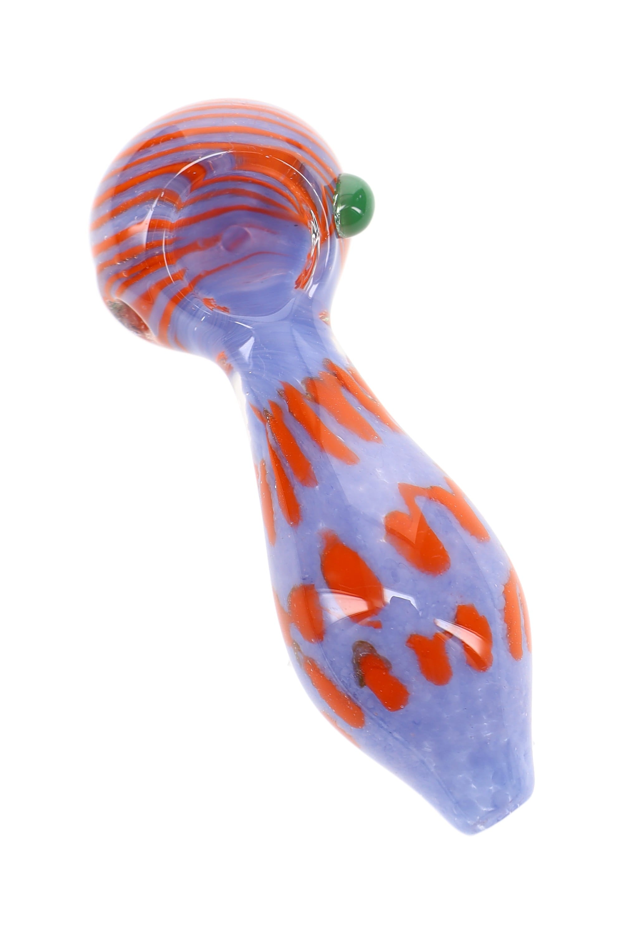Bright Frit Striped Dot Spoon Pipe “Dot Pop” – 4½″ – Assorted Colors