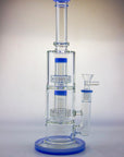 Approx. 12" Dual Matrix Percolator Glass Water Pipe