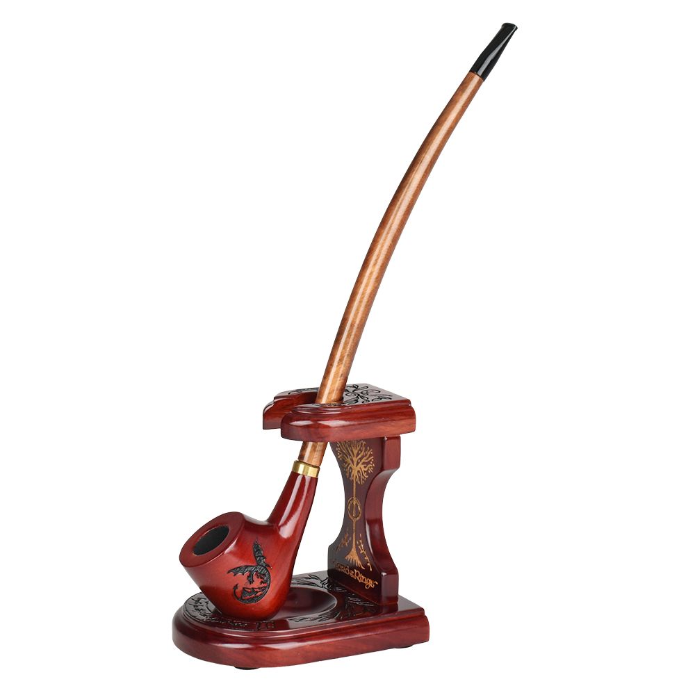 Pulsar Shire Pipes x LoTR SMAUG Pipe &amp; MIDDLE-EARTH Pipe Stand Bundle - 11.5"
