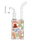 Glow Mushroom Juice Box Dab Rig - 7.5"/14mm F