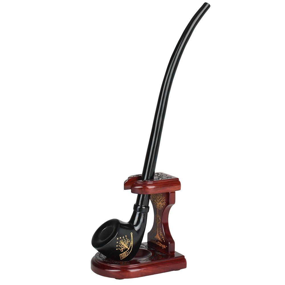 Pulsar Shire Pipes x LoTR BOROMIR Pipe &amp; MIDDLE-EARTH Pipe Stand Bundle - 13"
