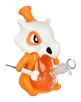 Skull Beast Silicone and Glass Water Pipe + Dab Tool - 8.75" / 14mm F / Colors Vary