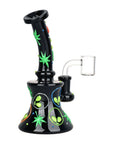 420 Alien Glow In The Dark Glass Dab Rig - 6.5" / 14mm F