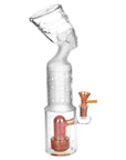 Pharoah Head Frosted Glass Water Pipe - 11.5" / 14mm F