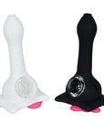 4PC BUNDLE - What's Up Kitty Cat Silicone Hand Pipe - 4.5" / Assorted Colors