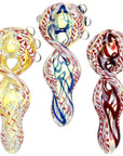 Euphoric Vibrance Twisted Glass Hand Pipe - 5.25" / Colors Vary