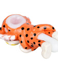 Cheezy Cheetah Enamel on Glass Hand Pipe - 5.5"