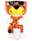 Cheezy Cheetah Enamel on Glass Hand Pipe - 5.5"