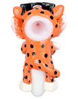 Cheezy Cheetah Enamel on Glass Hand Pipe - 5.5"