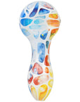 Geometric Colorful Print Glass Hand Pipe - 3.75" / Colors Vary