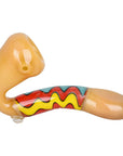 Groovy Waves Sherlock Glass Hand Pipe - 4" / Colors Vary