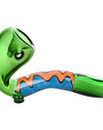 Groovy Waves Sherlock Glass Hand Pipe - 4" / Colors Vary