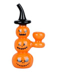 Halloween Pumpkin Pile Up Glass Bubbler - 5.75"