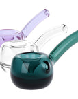 Elegant Bent Hammer Glass Hand Pipe - 4" / Colors Vary