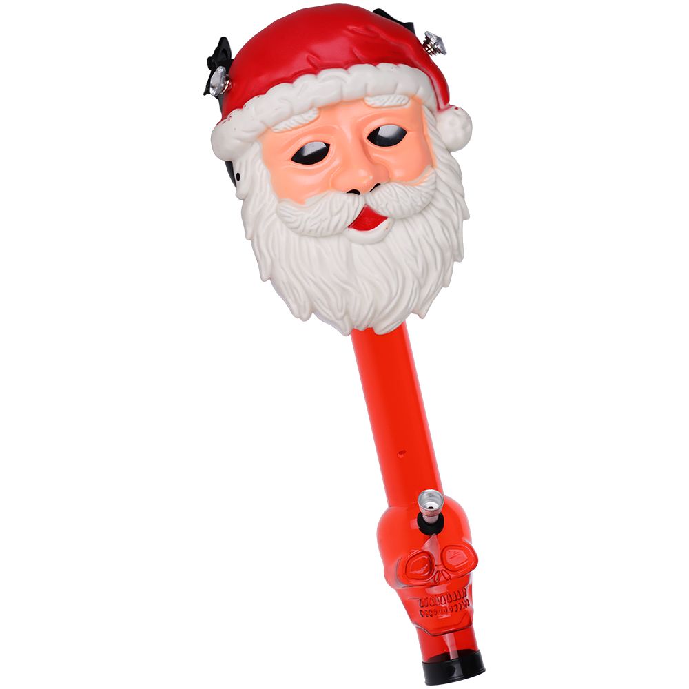 Santa Gas Mask w/ Acyrlic Water Pipe - 10.25"