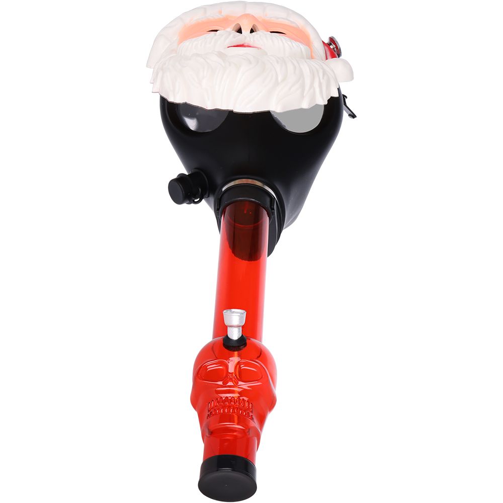 Santa Gas Mask w/ Acyrlic Water Pipe - 10.25"