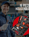 16-Piece Household Handy Solutions Tool Kit