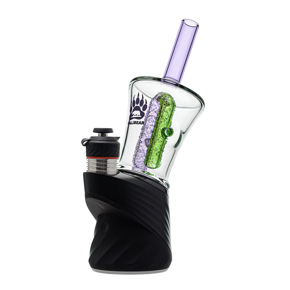 Calibear Encased Recycler Glass Attachment for Puffco Peak OG &amp; Pro | 5.9" Pinhole Perc Replacement Top