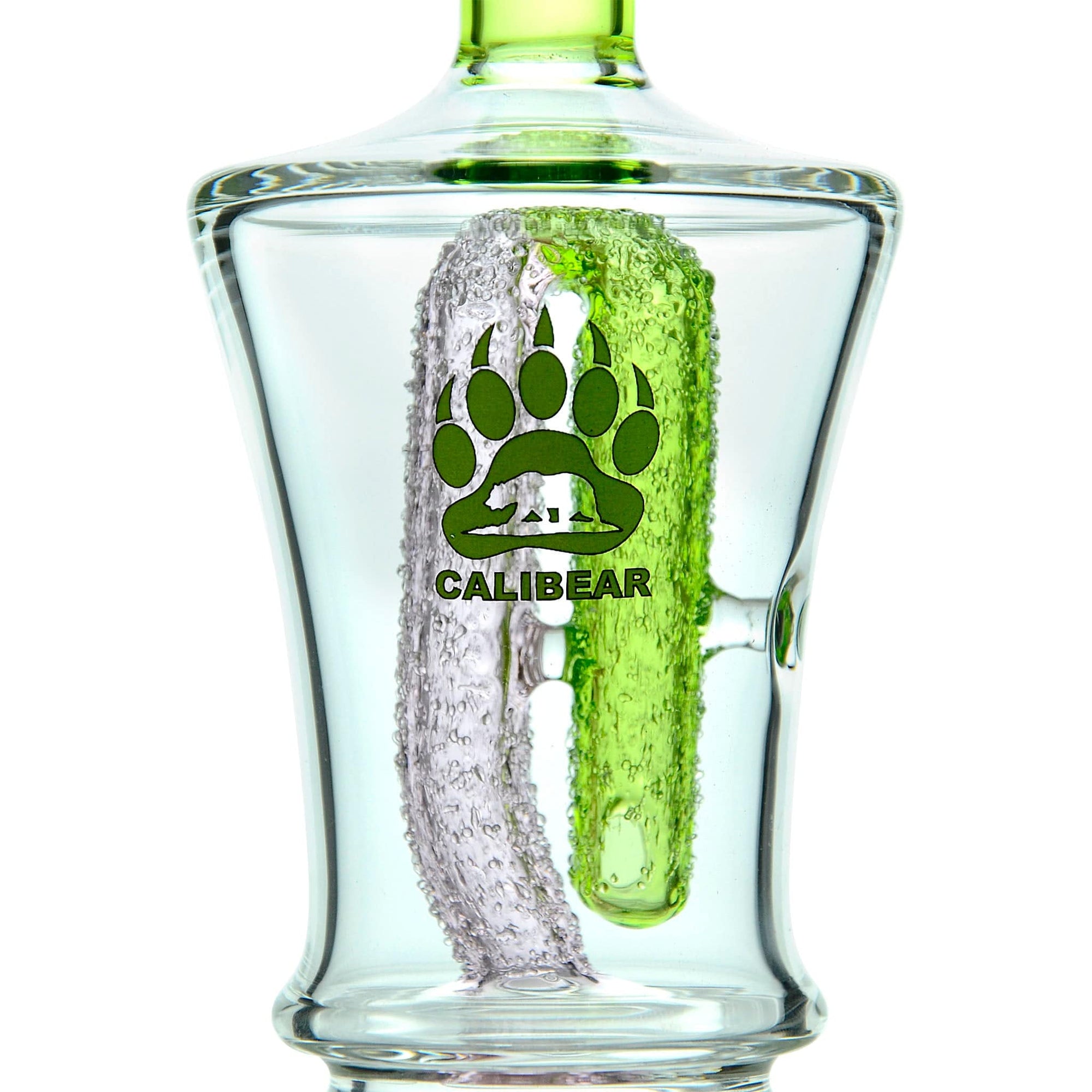 Calibear Encased Recycler Glass Attachment for Puffco Peak OG &amp; Pro | 5.9" Pinhole Perc Replacement Top