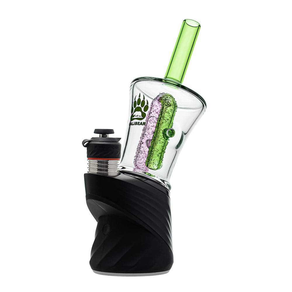 Calibear Encased Recycler Glass Attachment for Puffco Peak OG &amp; Pro | 5.9" Pinhole Perc Replacement Top