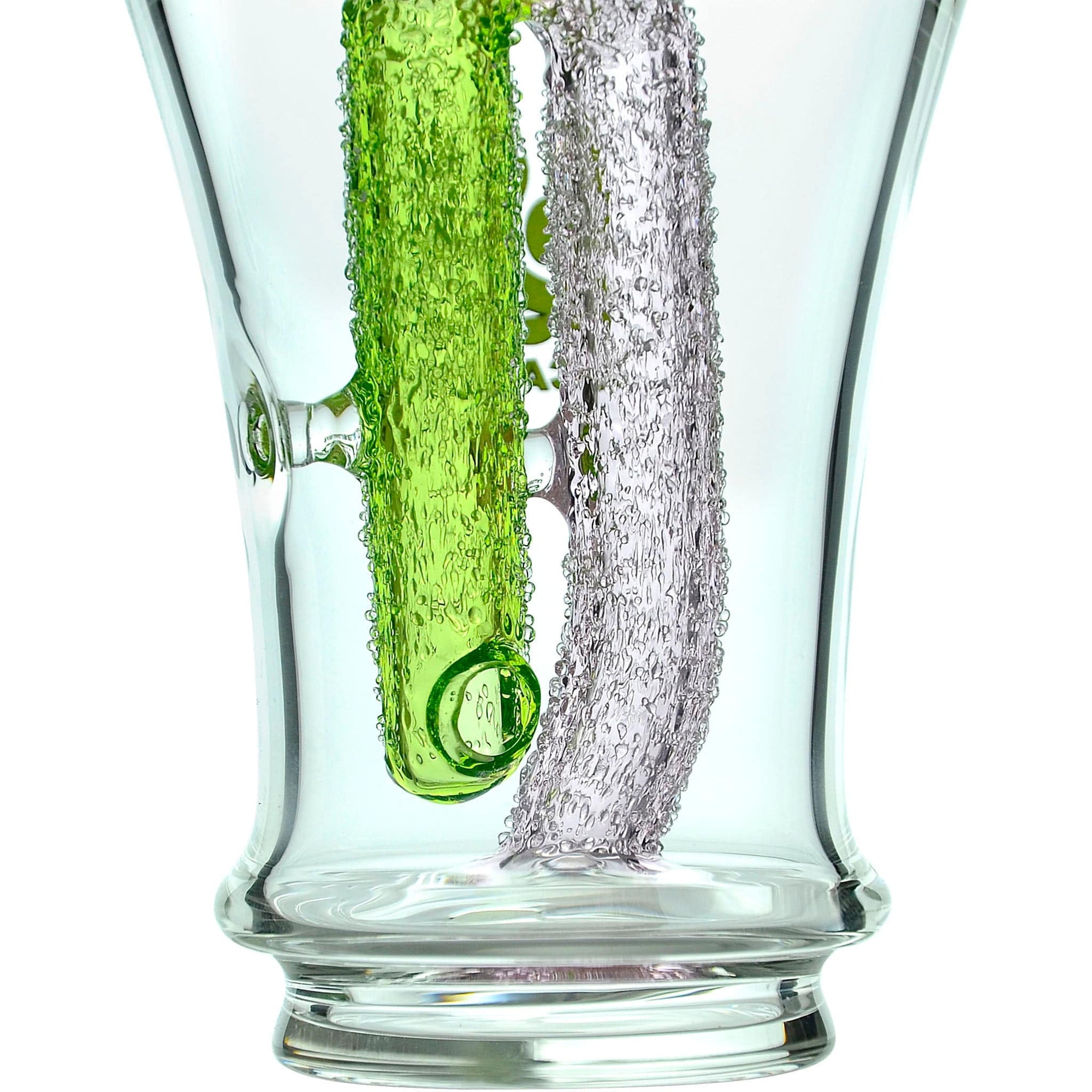 Calibear Encased Recycler Glass Attachment for Puffco Peak OG &amp; Pro | 5.9" Pinhole Perc Replacement Top