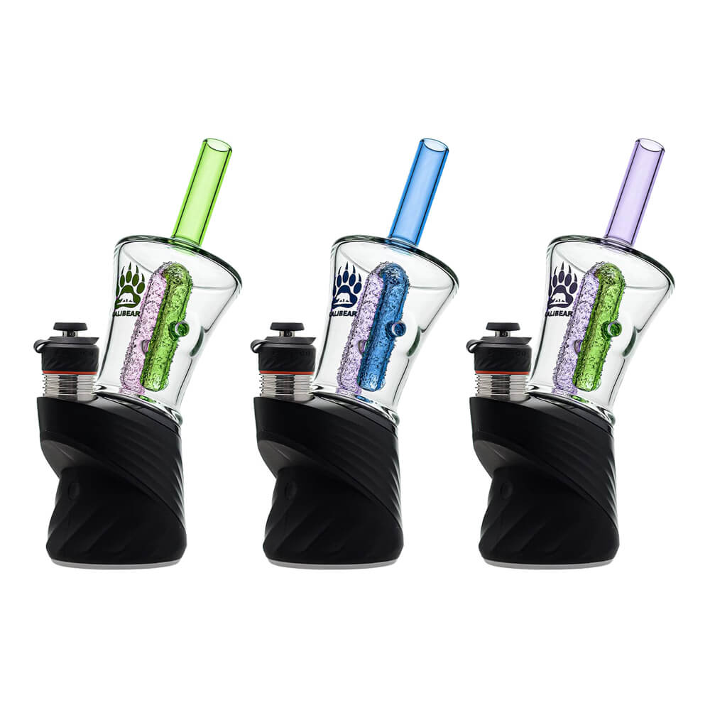 Calibear Encased Recycler Glass Attachment for Puffco Peak OG &amp; Pro | 5.9" Pinhole Perc Replacement Top