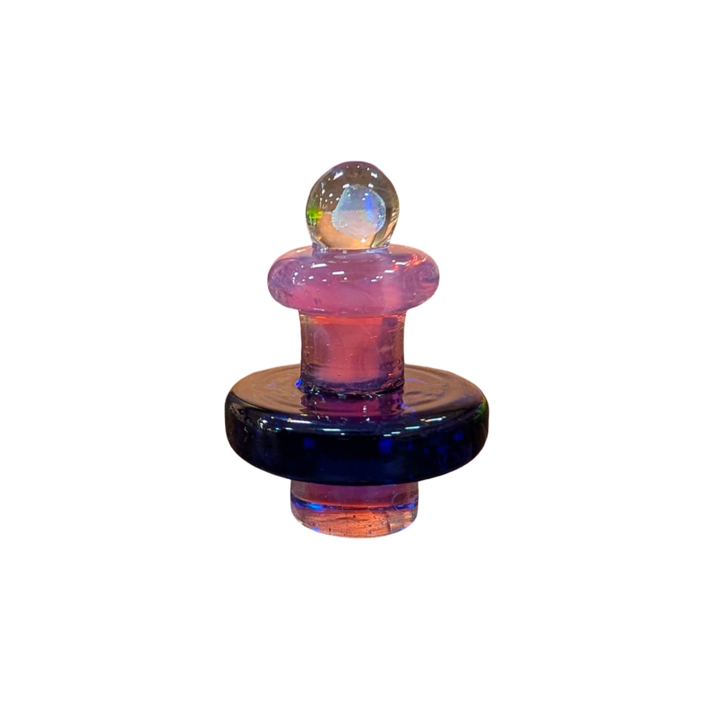 Royal Opal Terp Slurper Plug Cap | Profile View Purple | Golden Goat Quartz