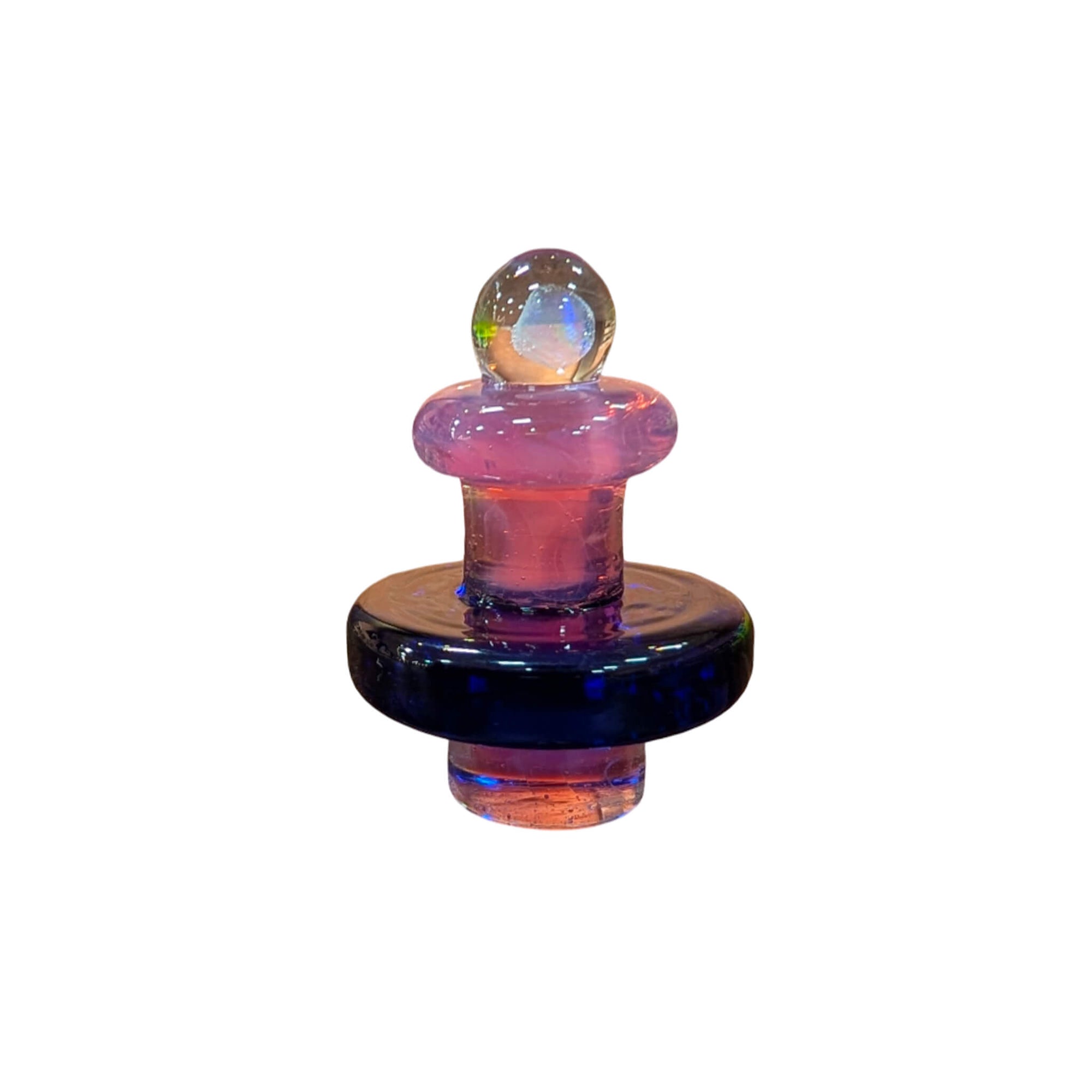 Royal Opal Terp Slurper Plug Cap | Profile View Purple | Golden Goat Quartz