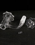 Full Weld Lotus Blender Slurp Quartz Banger Kit | Complete Kit Disassembled Inverted View | GGQ