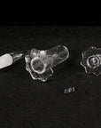 Full Weld Lotus Blender Slurp Quartz Banger Kit | Complete Kit Disassembled Underside View | GGQ