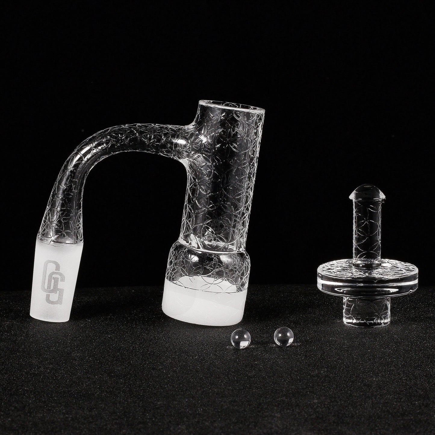 Full Weld Opaque Tower Banger Kit | Complete Kit Disassembled View | Golden Goat Quartz