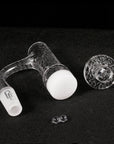 Full Weld Opaque Tower Banger Kit | Complete Kit Disassembled Underside View | Golden Goat Quartz