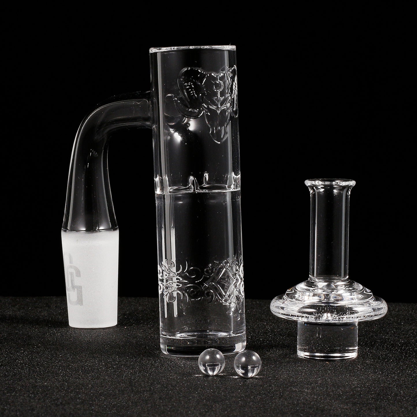 Hurricane Quartz Banger Kit | Complete Kit Disassembled View | Golden Goat Quartz