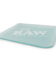 RAW Double Thick Glass Rolling Tray - Frosted - Large