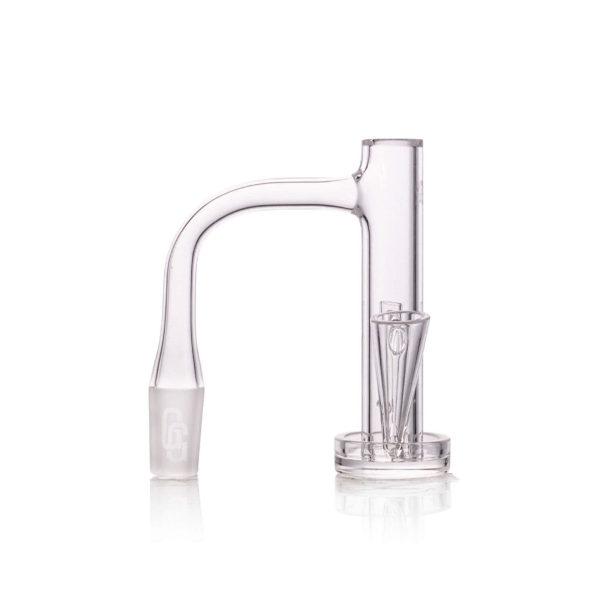Control Tower Quartz Banger With Double Funnel | Side Profile View | GG